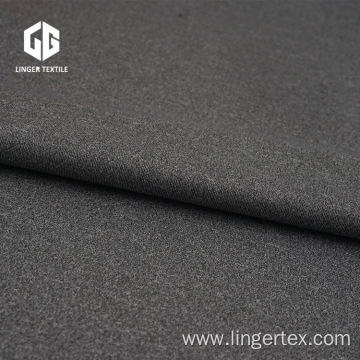 Dark Heather Grey Cationic Poly Interlock Knitted Fabric